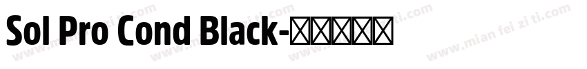 Sol Pro Cond Black字体转换